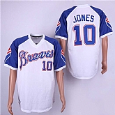 Braves 10 Chipper Jones White Throwback Jersey Dzhi,baseball caps,new era cap wholesale,wholesale hats
